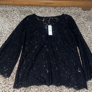 New with tags White House black market xs sheer lace top